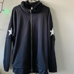 Zara Mens Black “Star” double zipper Jacket